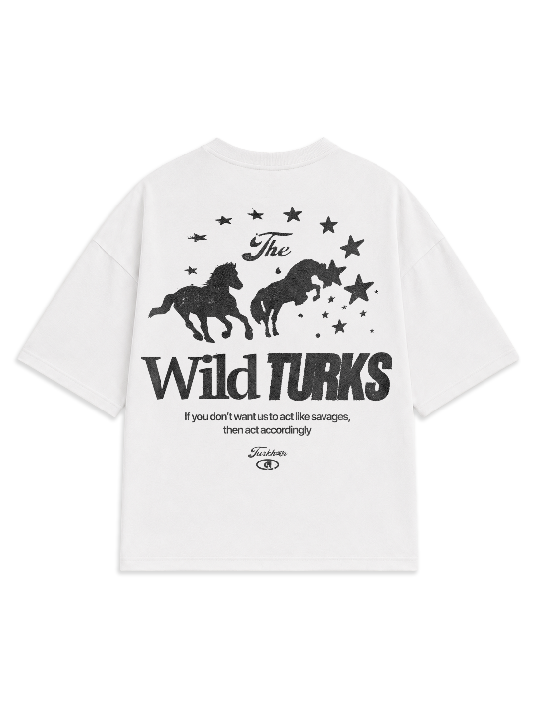Premium Heavyweight Wild Turks Baskılı Oversize Tişört