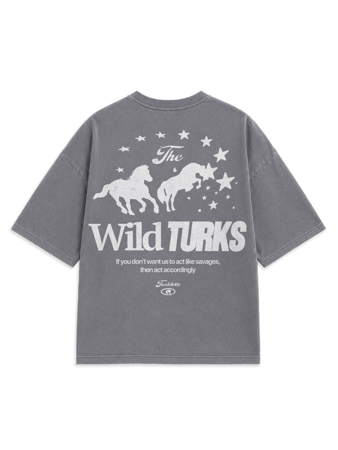 Premium Heavyweight Wild Turks Baskılı Oversize Tişört